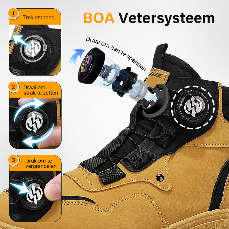 š„60% kortingš„Heren outdoor werkschoenen met draaibare gesp (waterdicht, antislip, comfortabel en ademend)