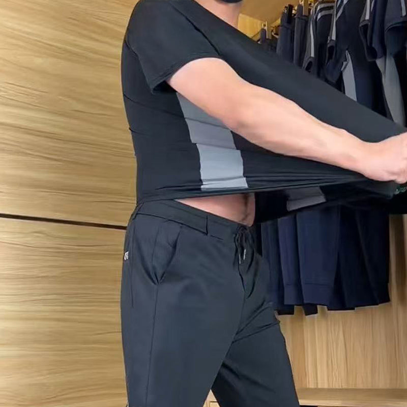 ⏳ Tijdelijk 50% korting! ✨Heren casual sport 2-delige set - T-shirt met korte mouwen en lange broek