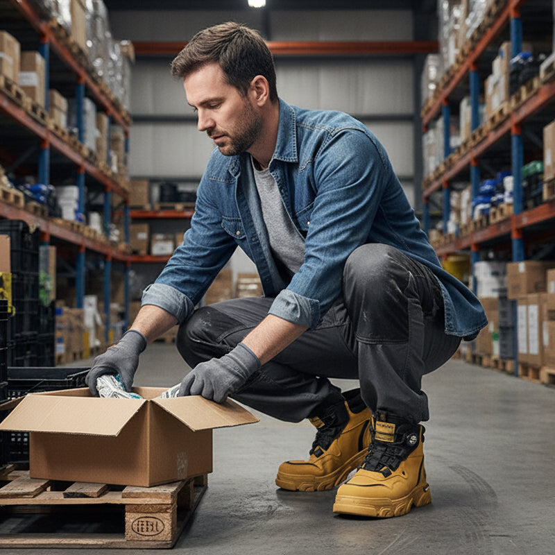 š„60% kortingš„Heren outdoor werkschoenen met draaibare gesp (waterdicht, antislip, comfortabel en ademend)