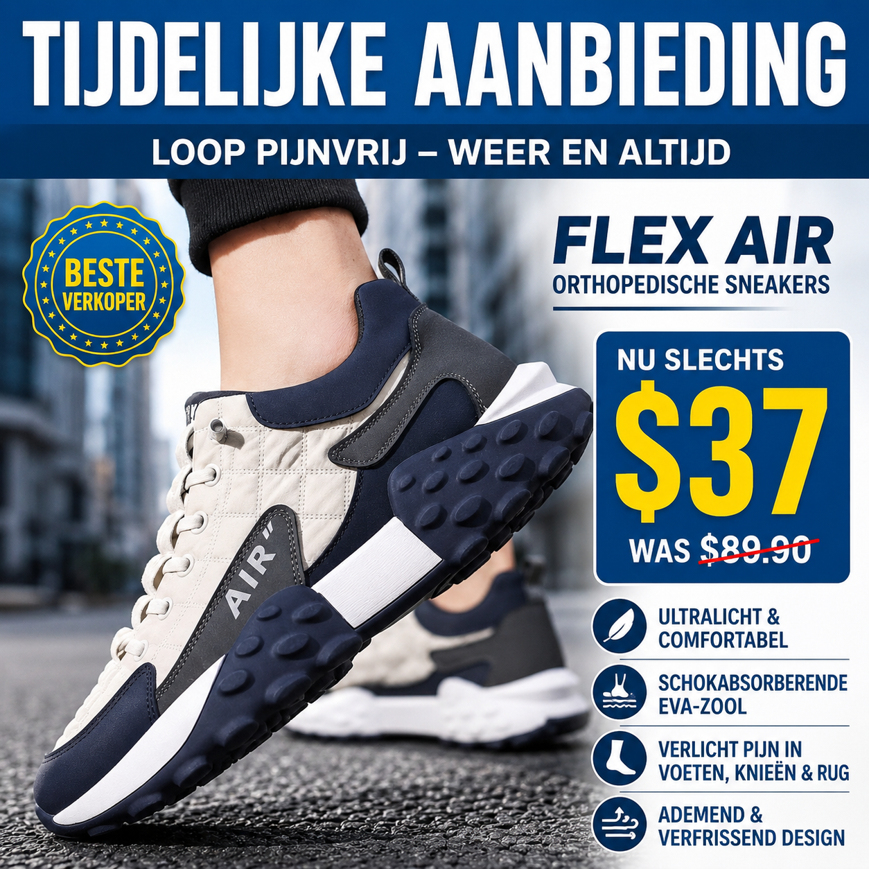 Air Flex Orthopedische Schoen – Echte Pijnverlichting en Comfort