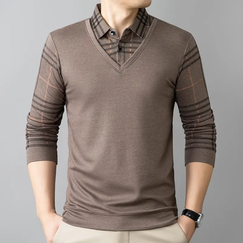 Herenband Faux Tweedelige Warme Top