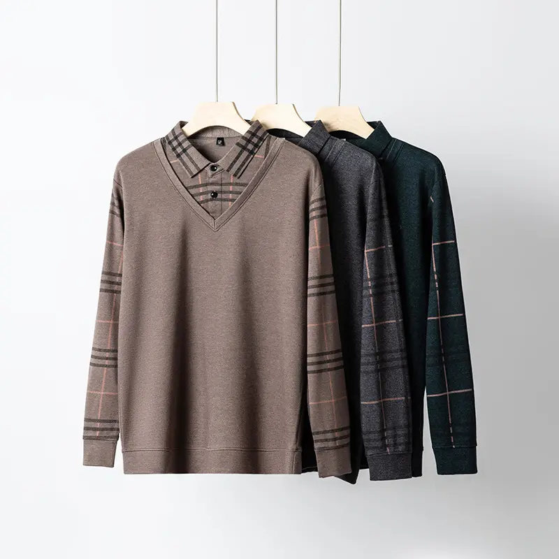 Herenband Faux Tweedelige Warme Top