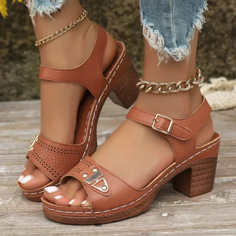 Sandalen met hoge hakken voor dames