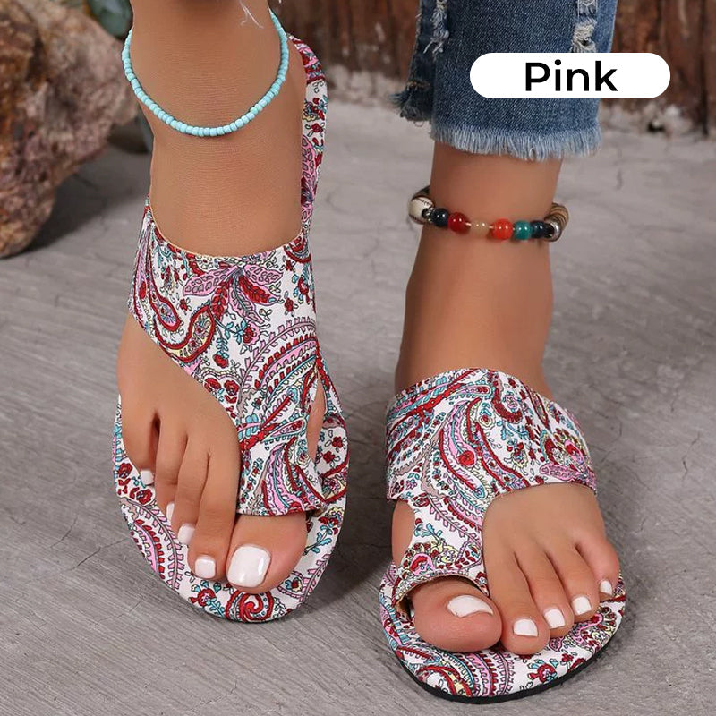 Lichtgewicht orthopedische platte sandalen voor dames🩴🎨Vintage en modern gecombineerd
