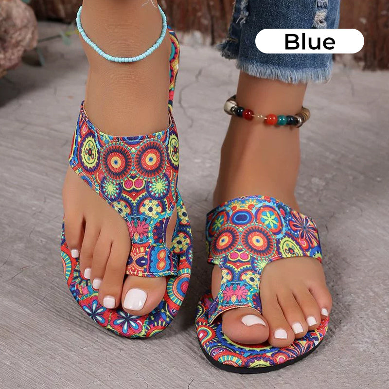 Lichtgewicht orthopedische platte sandalen voor dames🩴🎨Vintage en modern gecombineerd