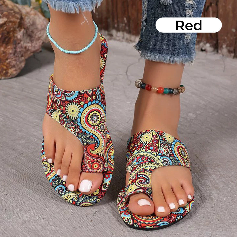 Lichtgewicht orthopedische platte sandalen voor dames🩴🎨Vintage en modern gecombineerd