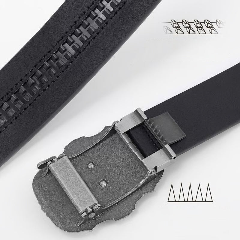 ♉Retro leren riem voor heren met stierkopreliëf