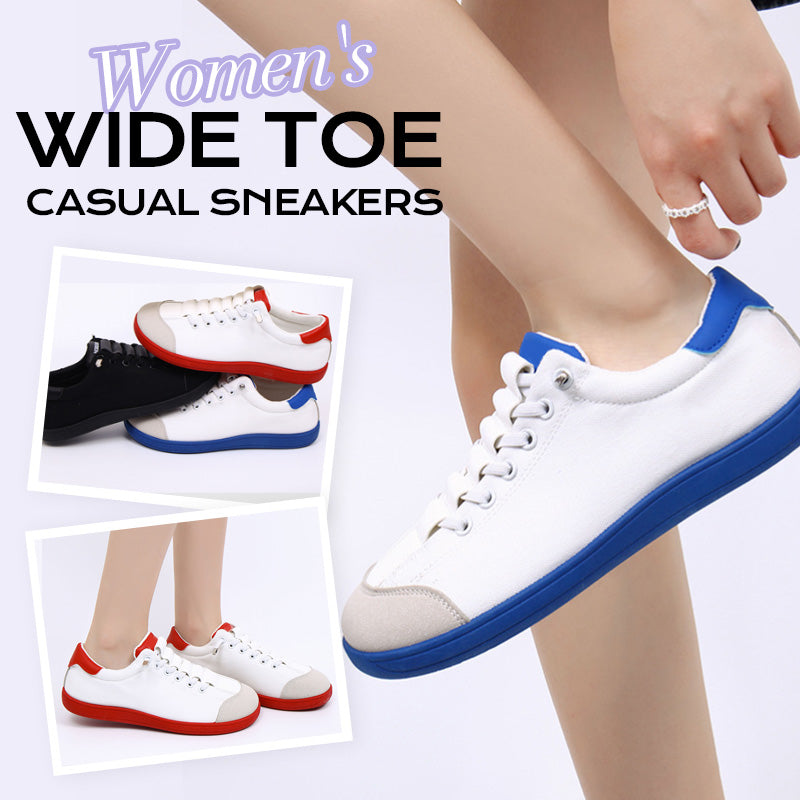 Casual sneakers voor dames met brede neus