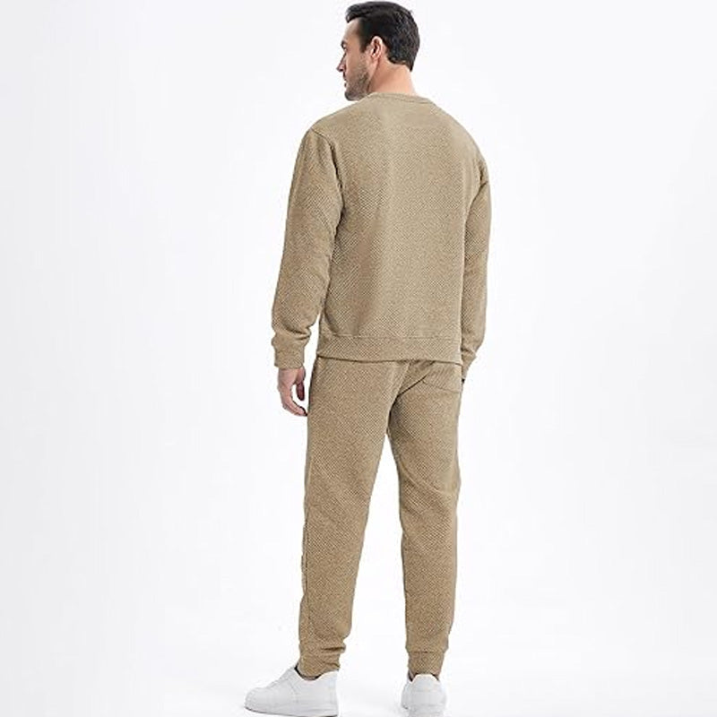 š„55% kortingš„Heren Gebreide Jacquard 2-Delige Set - Sweatshirt & Joggingbroek