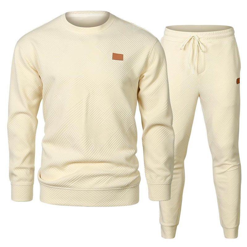 š„55% kortingš„Heren Gebreide Jacquard 2-Delige Set - Sweatshirt & Joggingbroek