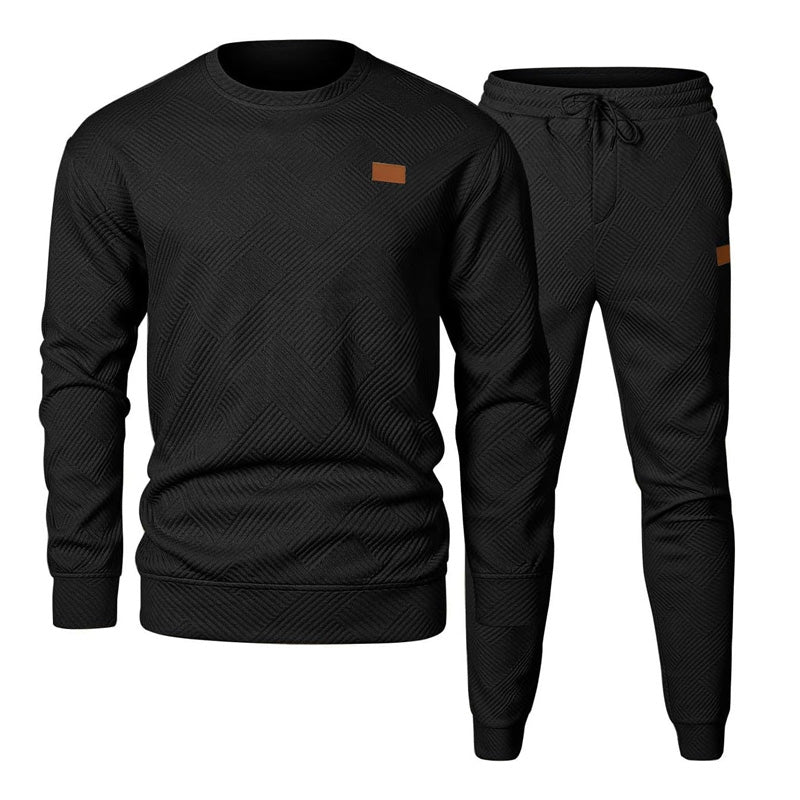 š„55% kortingš„Heren Gebreide Jacquard 2-Delige Set - Sweatshirt & Joggingbroek