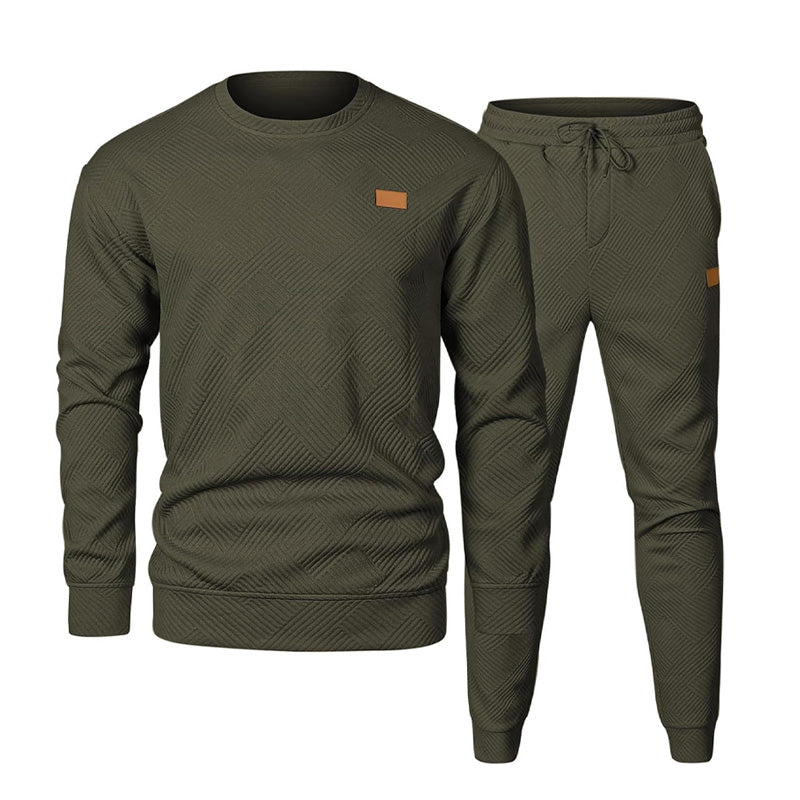 š„55% kortingš„Heren Gebreide Jacquard 2-Delige Set - Sweatshirt & Joggingbroek