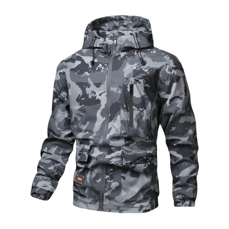 Heren camouflage capuchonjack met meerdere zakken
