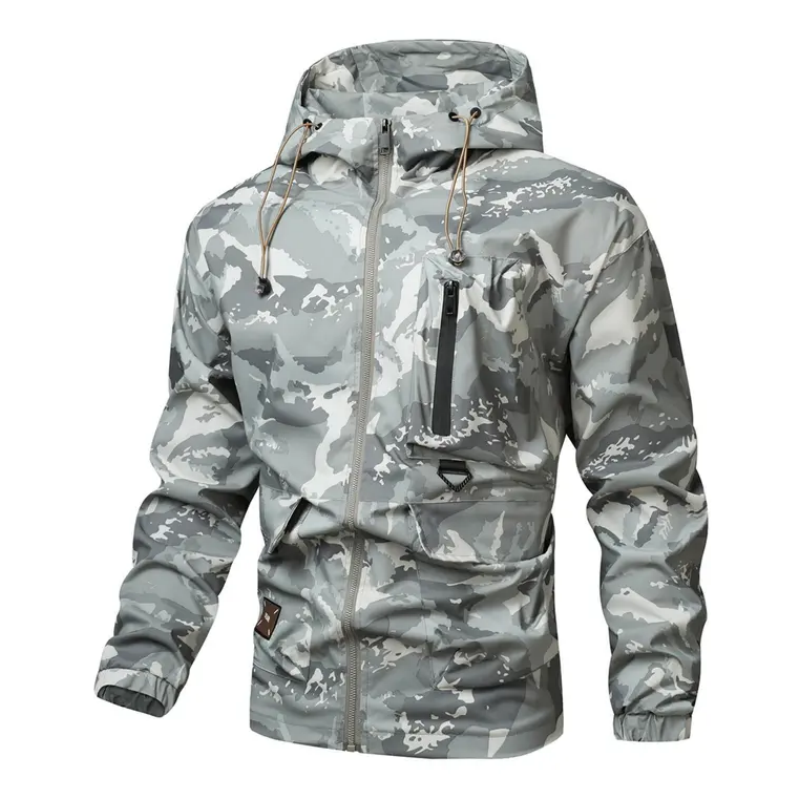 Heren camouflage capuchonjack met meerdere zakken