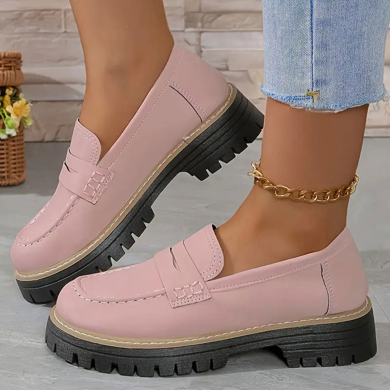 Dames Platform Loafers | Stevige Zool | Zachte Binnenzool | 7 Kleuren | Maten 36-43