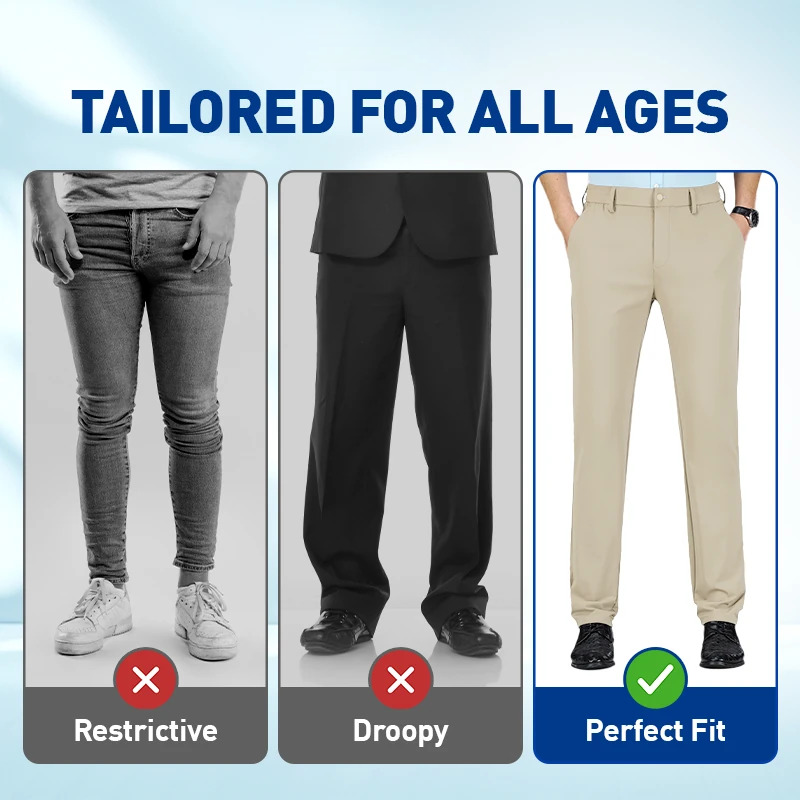 Ademende en comfortabele stretch casual broek voor heren