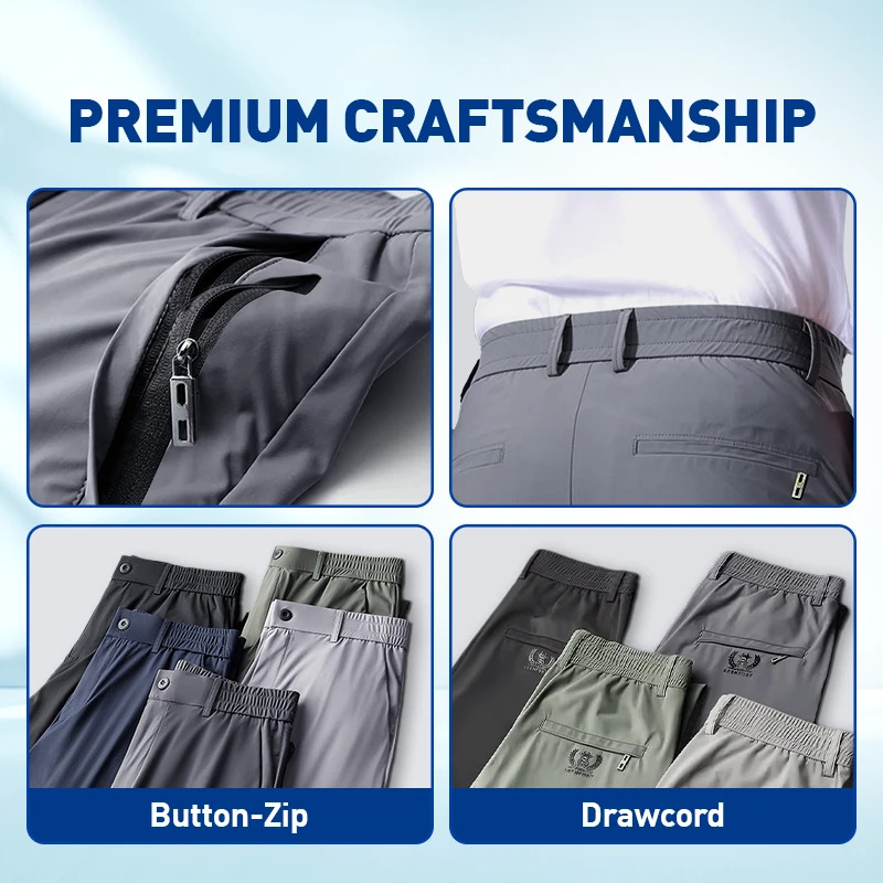 Ademende en comfortabele stretch casual broek voor heren