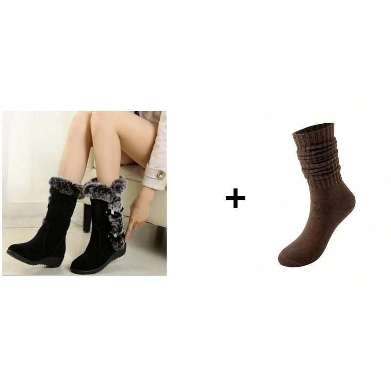 ❄️ Winter Flash Deal! 50% KORTING – Dames Snowboots met Pluche Rand 🥶 Warm, Antislip & Super Comfort!