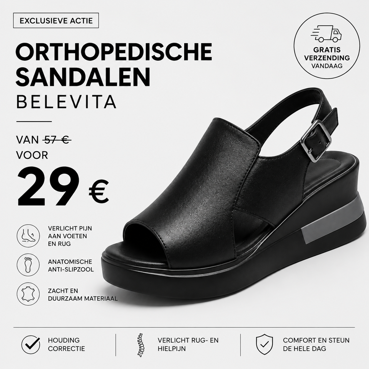 Orthopedische Belevita-sandalen – Ergonomisch en elegant design