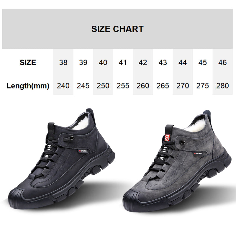 🔥Wintercadeau🔥 Leren herensneakers met inzet van synthetisch bont