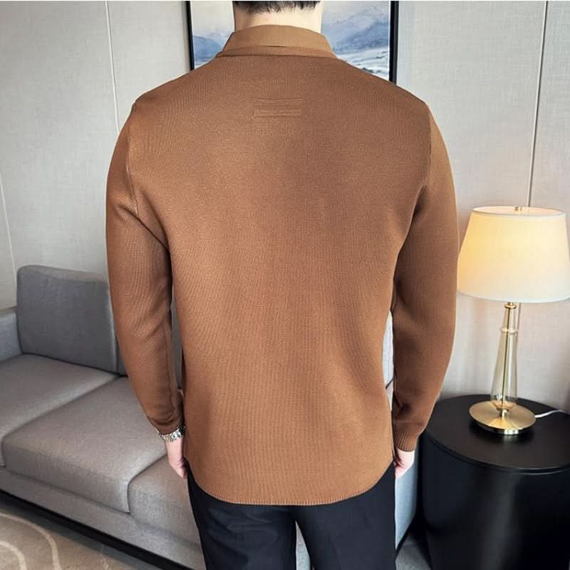 Heren Casual Effen Kleur Nep 2-delige Top