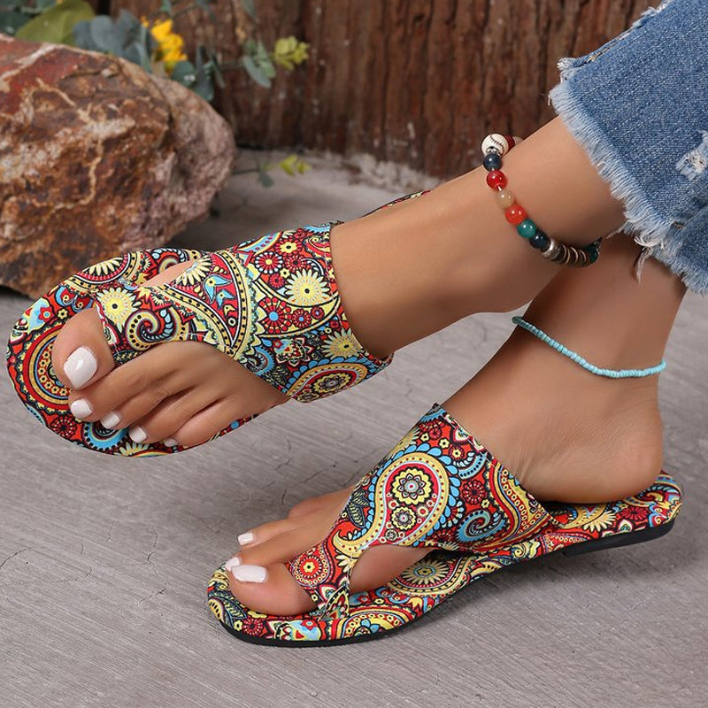Lichtgewicht orthopedische platte sandalen voor dames🩴🎨Vintage en modern gecombineerd