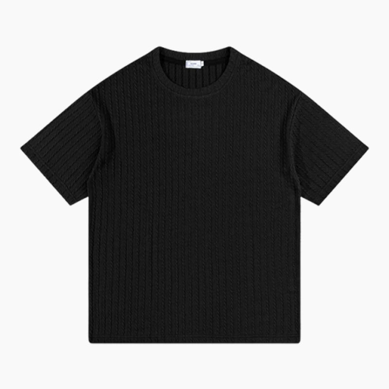 Heren Casual Veelzijdig Gestructureerd Crew Hals T-shirt