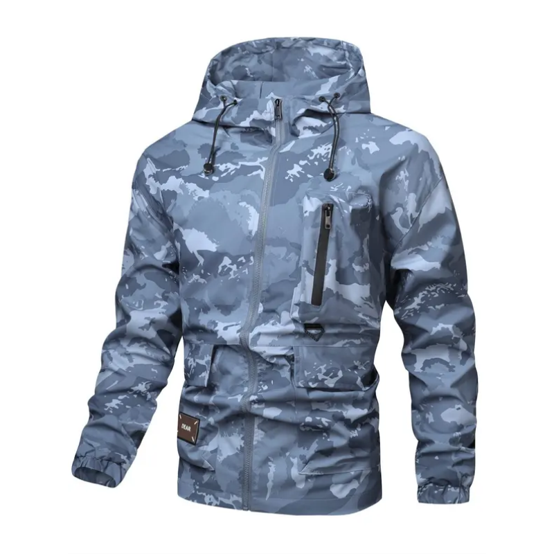 Heren camouflage capuchonjack met meerdere zakken
