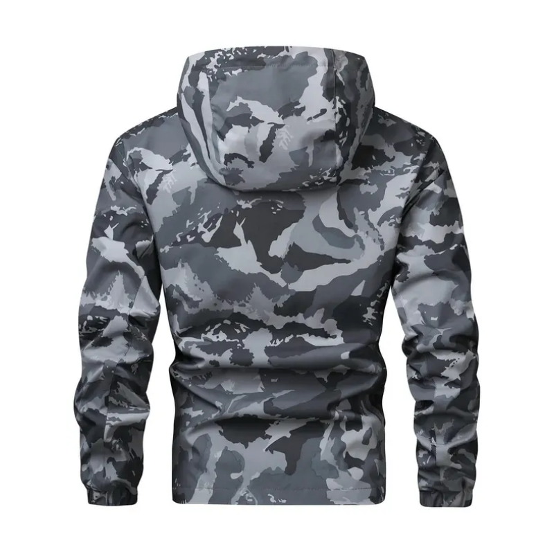 Heren camouflage capuchonjack met meerdere zakken