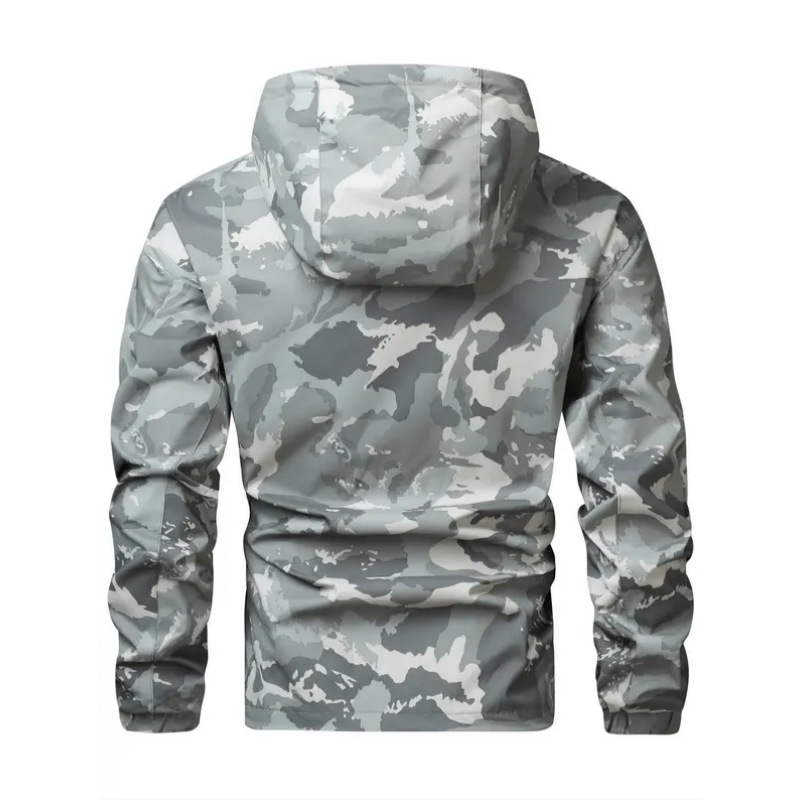 Heren camouflage capuchonjack met meerdere zakken