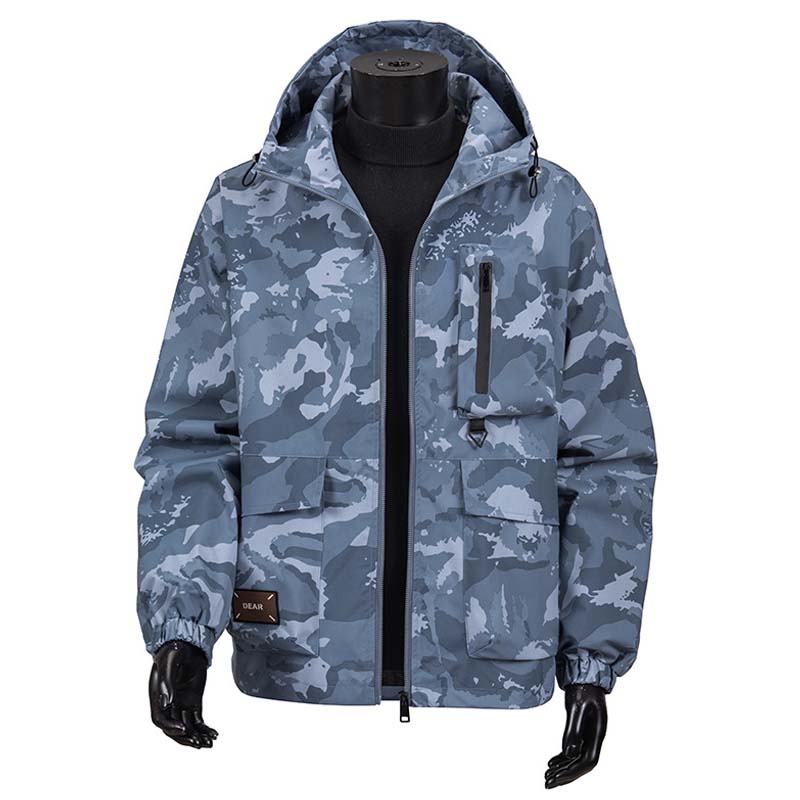 Heren camouflage capuchonjack met meerdere zakken