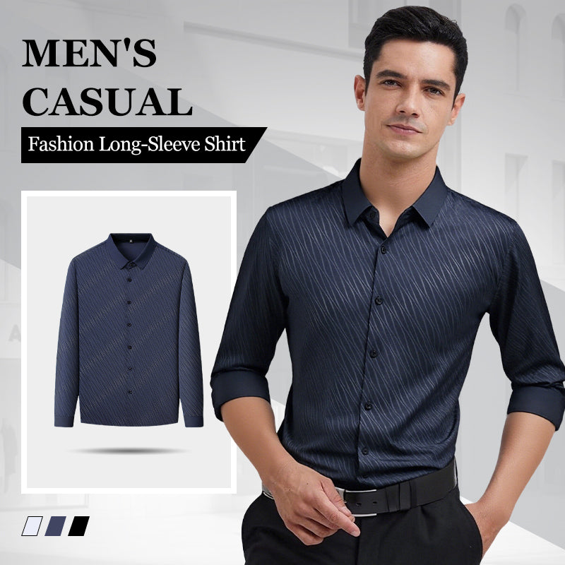 👔 Heren Casual Mode Overhemd met Lange Mouwen