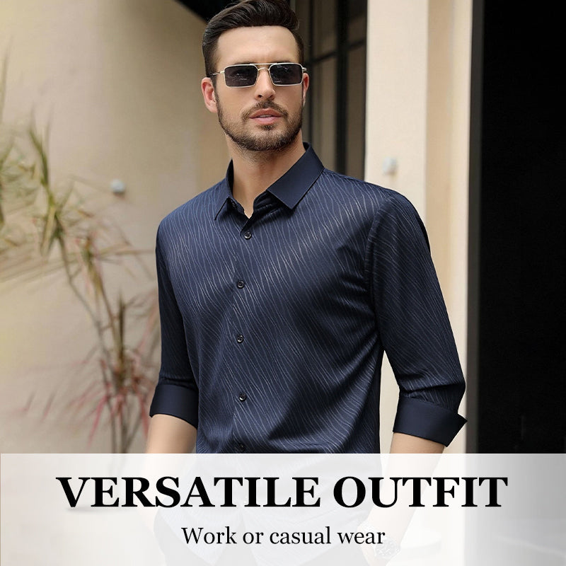 👔 Heren Casual Mode Overhemd met Lange Mouwen