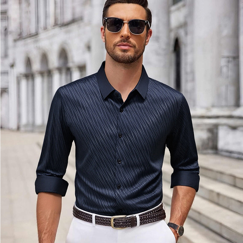 👔 Heren Casual Mode Overhemd met Lange Mouwen