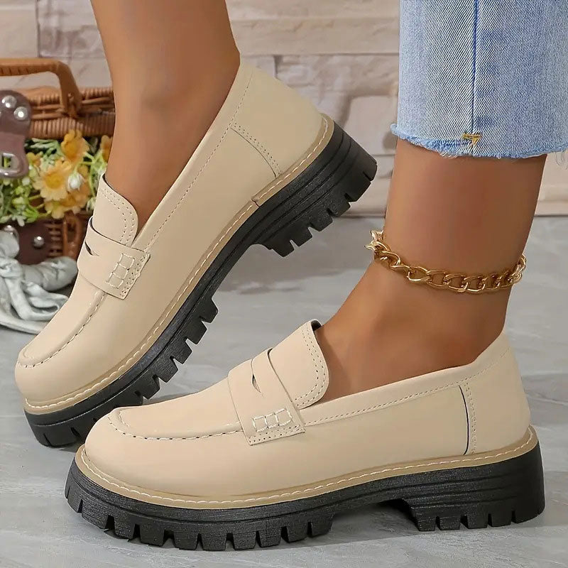 Dames Platform Loafers | Stevige Zool | Zachte Binnenzool | 7 Kleuren | Maten 36-43