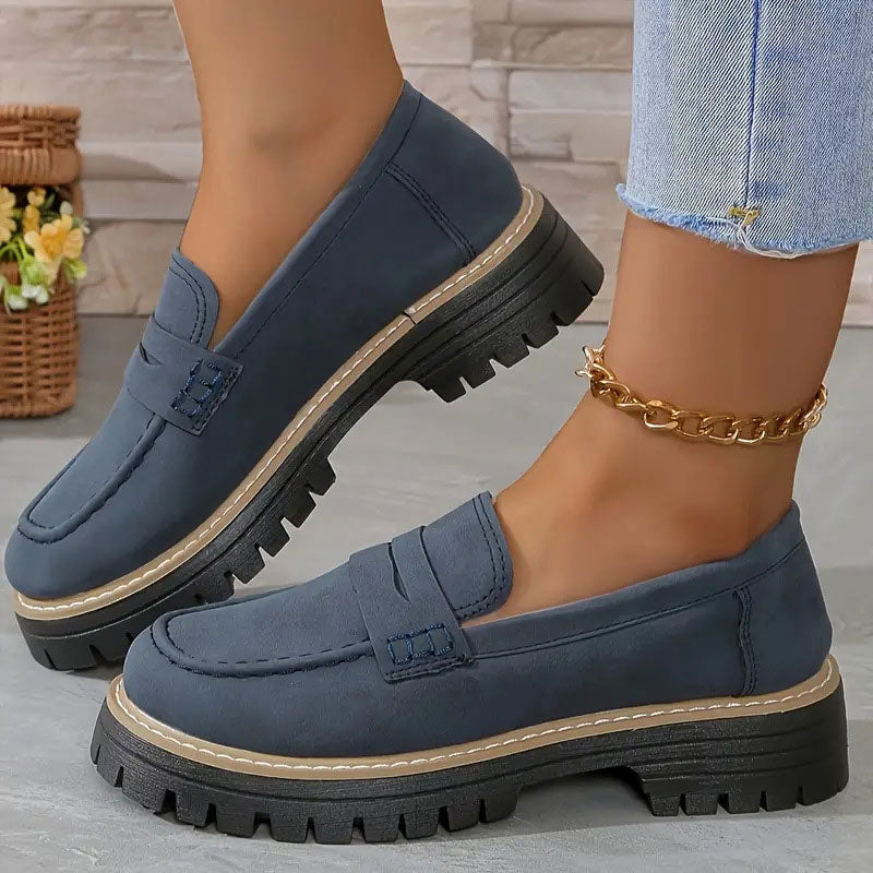 Dames Platform Loafers | Stevige Zool | Zachte Binnenzool | 7 Kleuren | Maten 36-43
